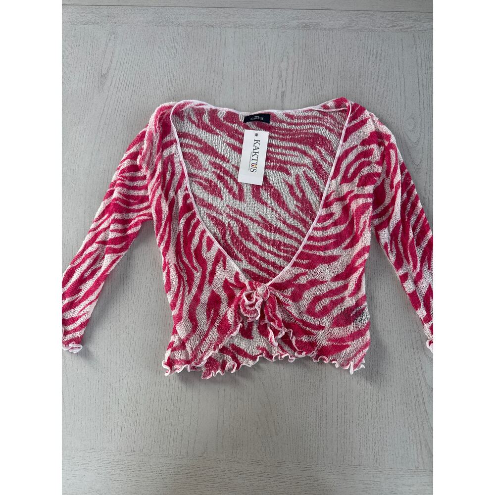 NWT Pink Zebra Print Y2K Snooki Jersey Shore Core Bimbocore Barbiecore  (J)